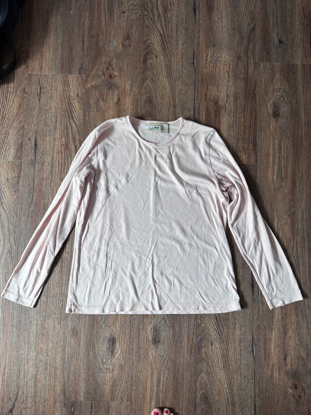L.L. Bean Women's Long Sleeve Crewneck Top - Light Pink